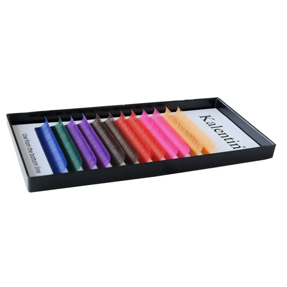 Kalentin Extensiones De Pestañas Coloridas Curva C 0,20 11mm